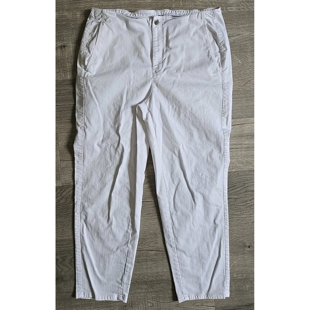 Eileen Fisher Pants Women Large White Lantern Organic Hemp Blend Coastal